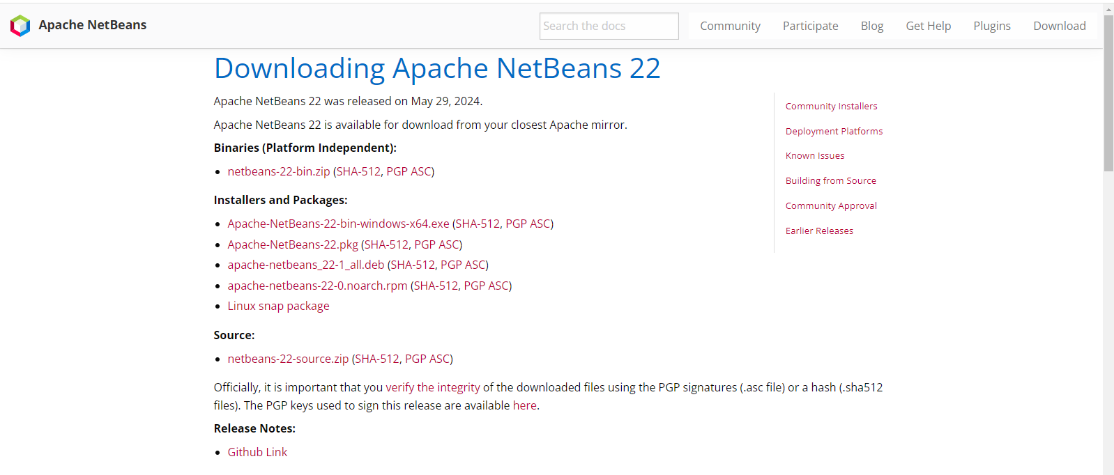 NetBeansVersions